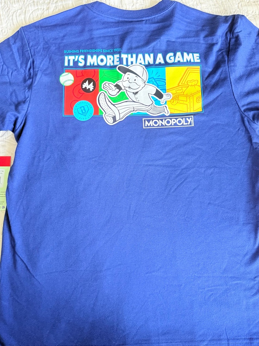 NWT Youth XL Baseball Lifestyle 101 Monopoly T-shirt